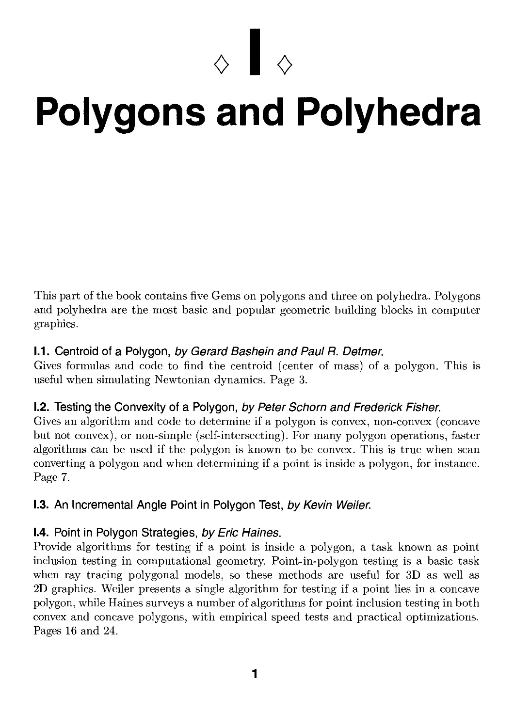 I. Polygons and Polyhedra