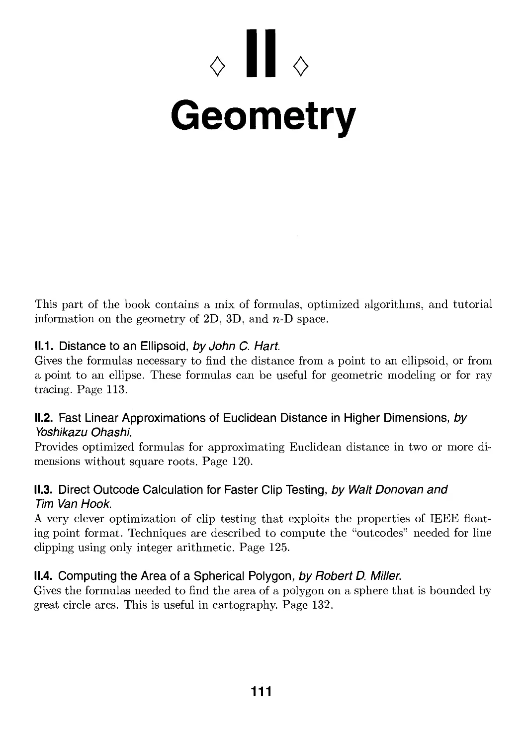 II. Geometry