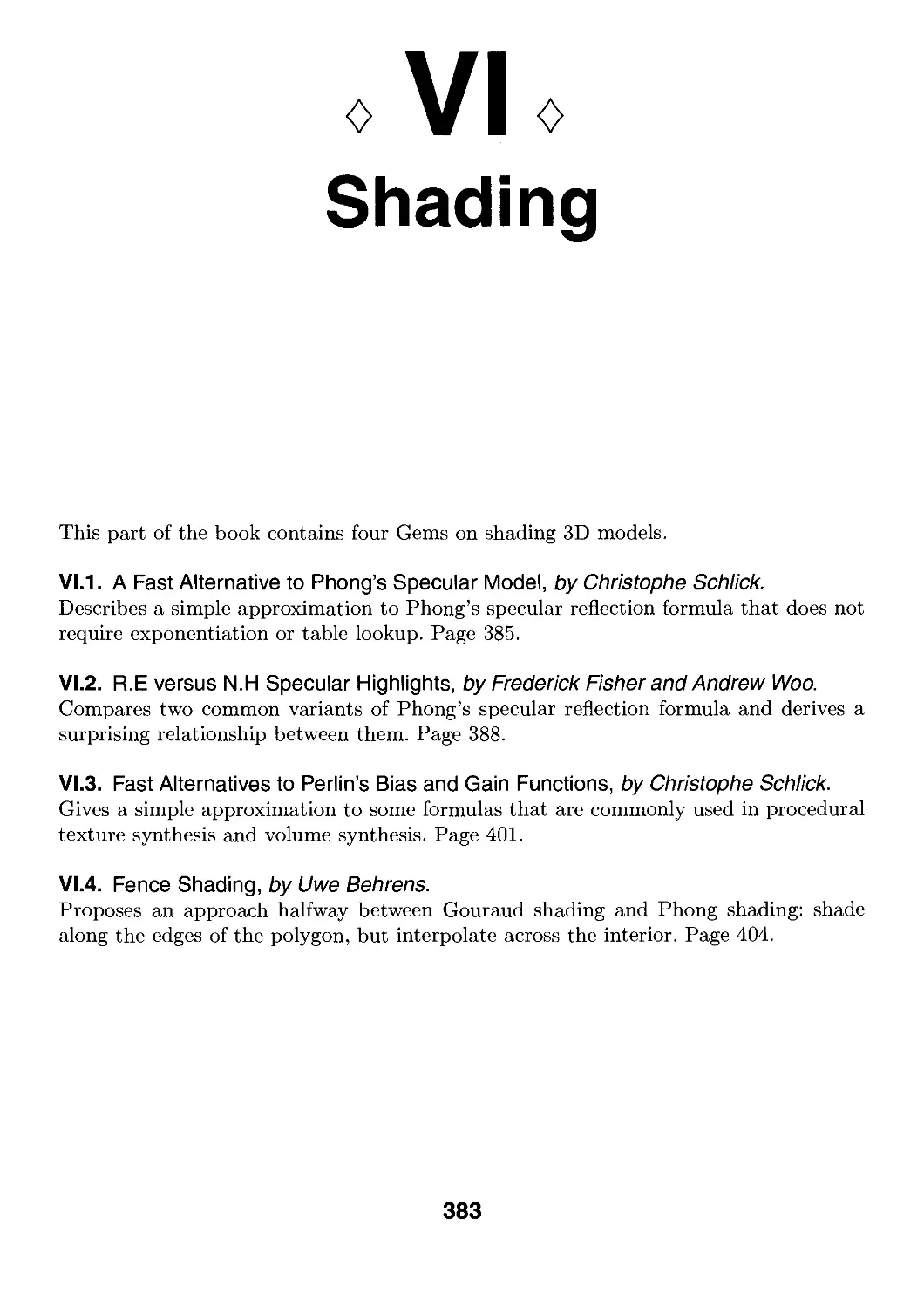VI. Shading