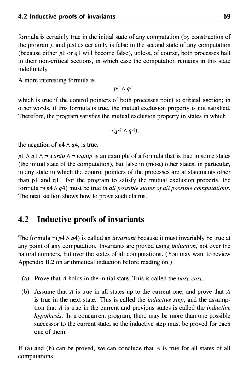 4.2 Inductive proofs of invariants
