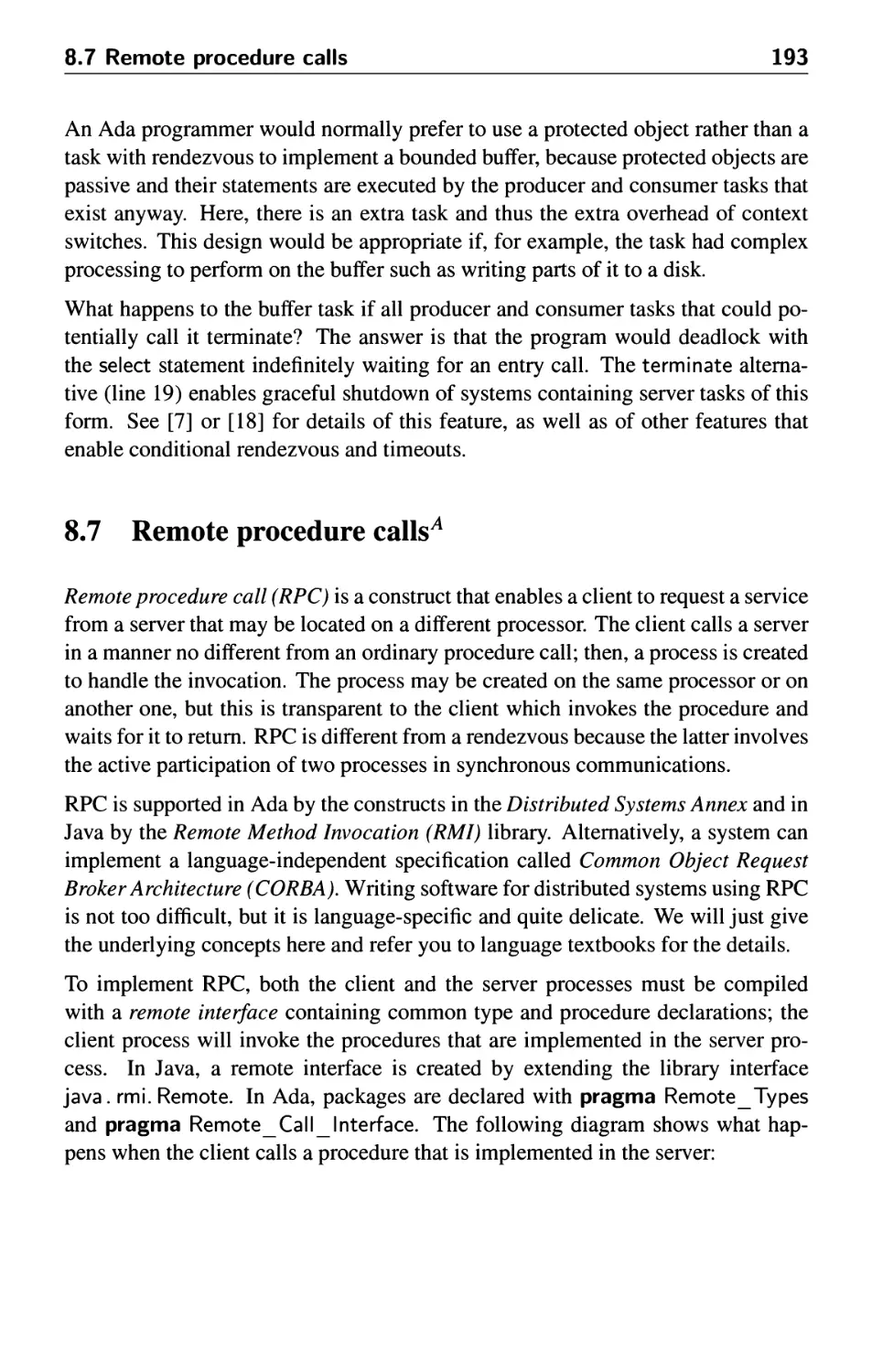8.7 Remote procedure calls