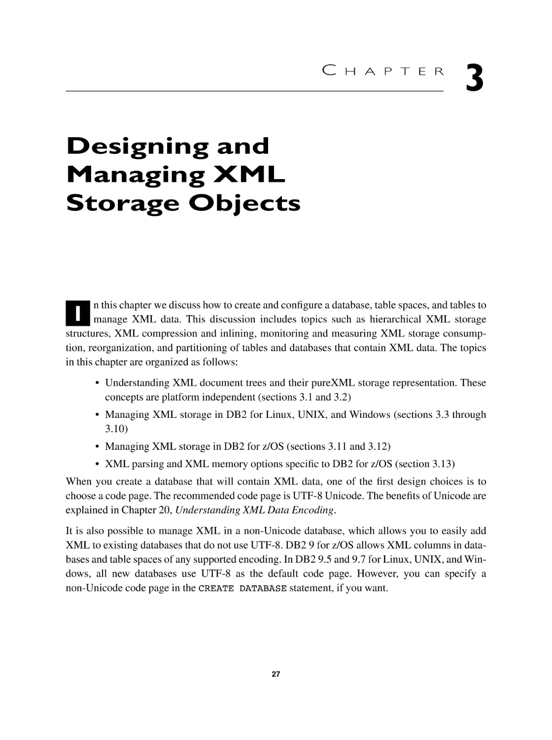 Chapter 3 Designing and Managing XML Storage Objects