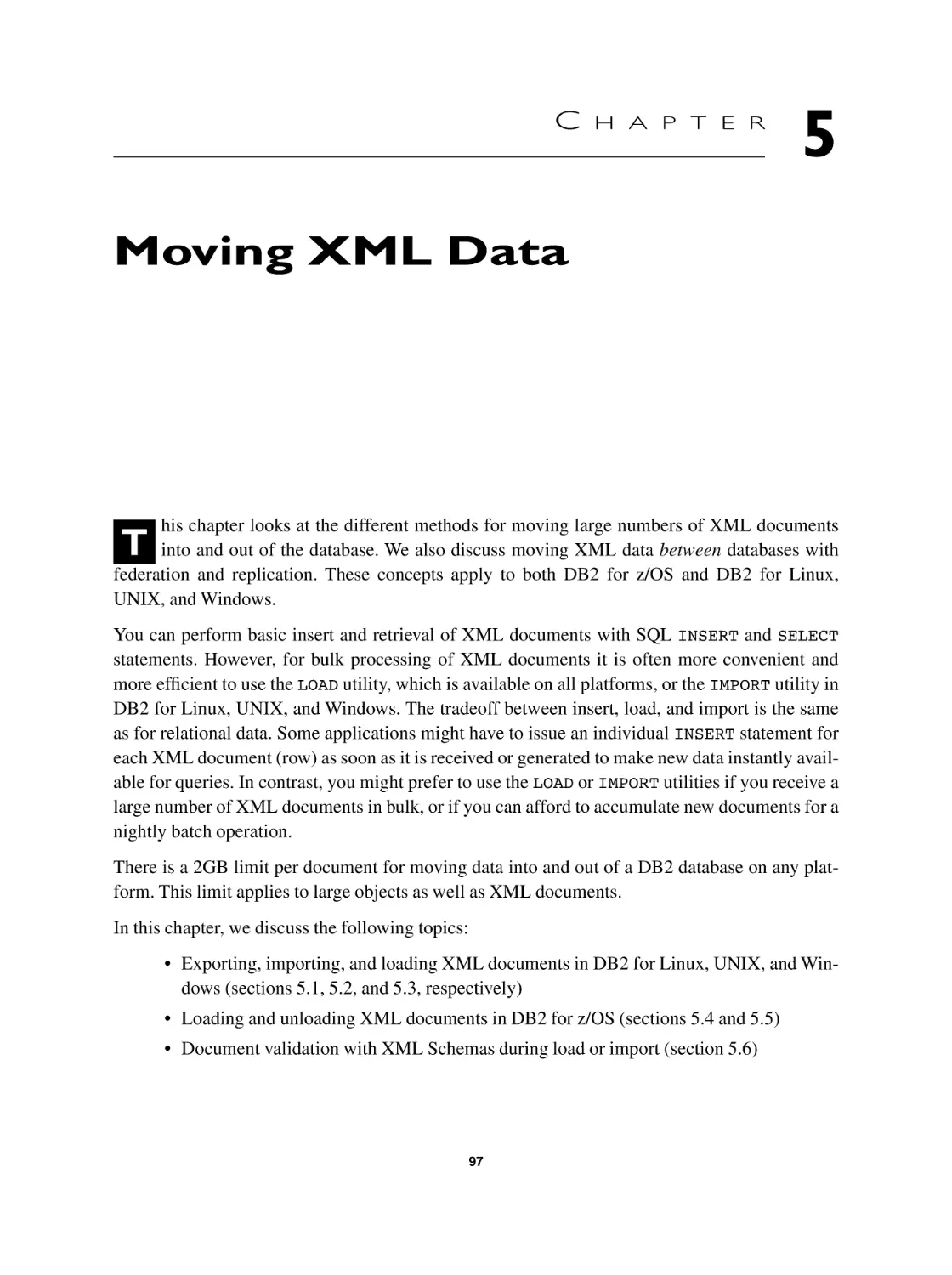 Chapter 5 Moving XML Data