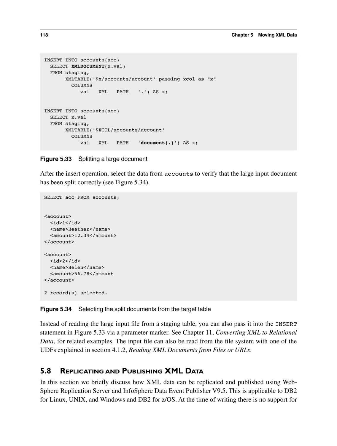 5.8 Replicating and Publishing XML Data