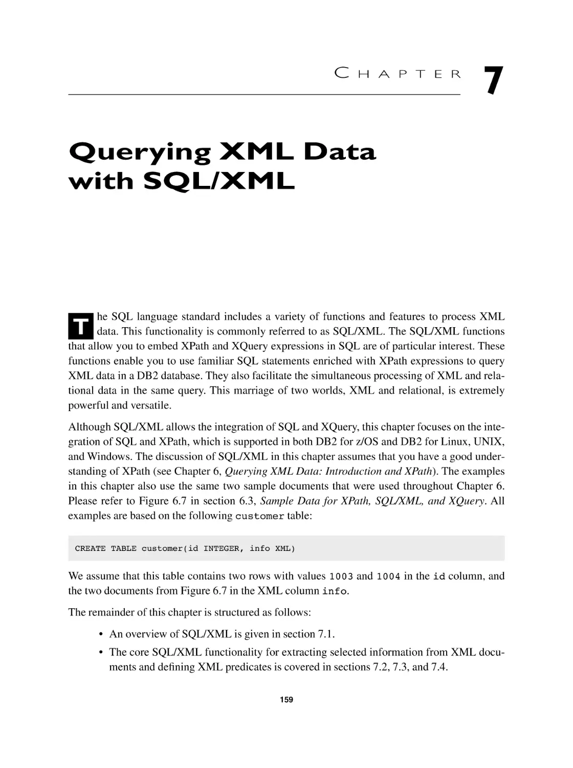Chapter 7 Querying XML Data with SQL/XML