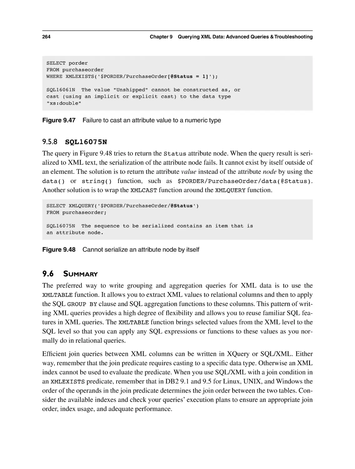 9.5.8 SQL16075N
9.6 Summary