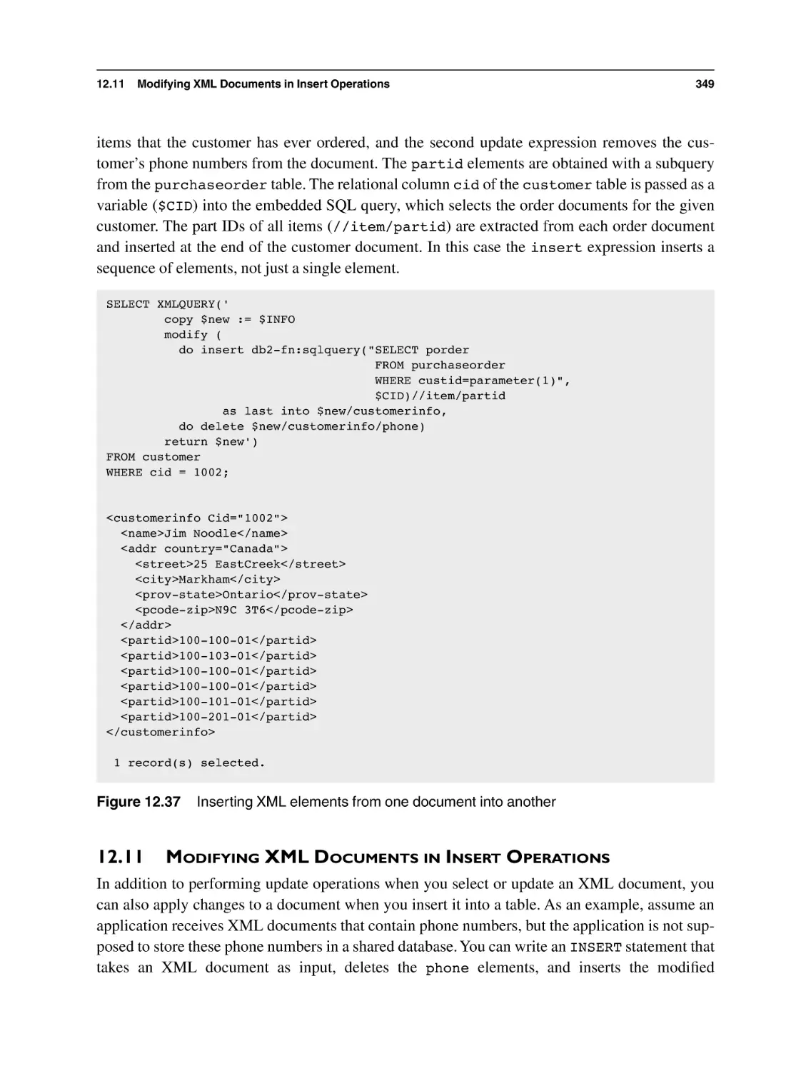 12.11 Modifying XML Documents in Insert Operations
