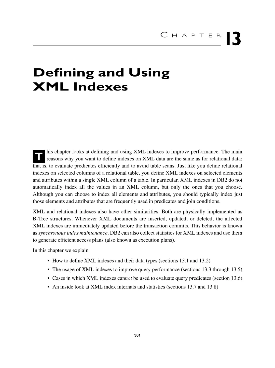 Chapter 13 Defining and Using XML Indexes