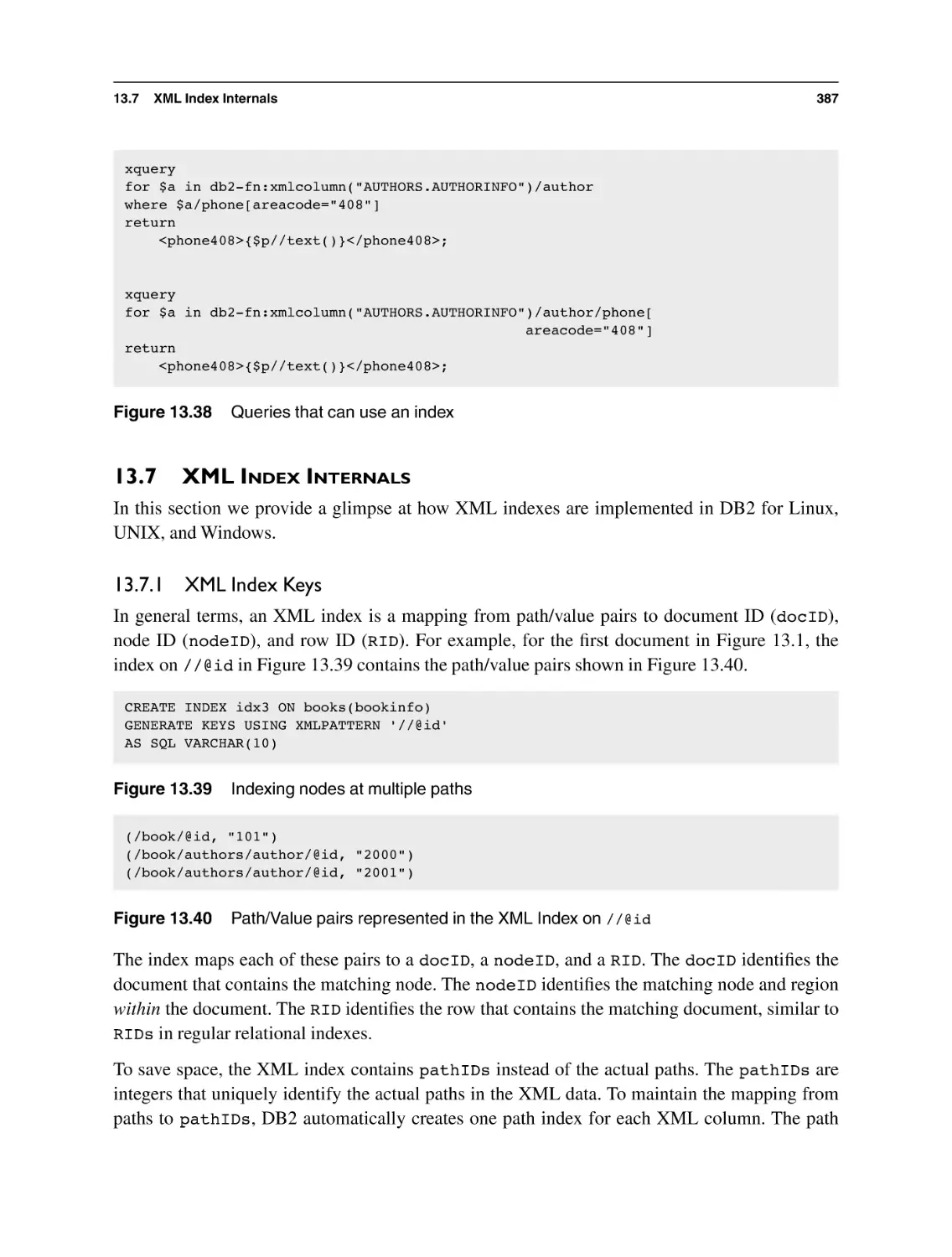 13.7 XML Index Internals
13.7.1 XML Index Keys
