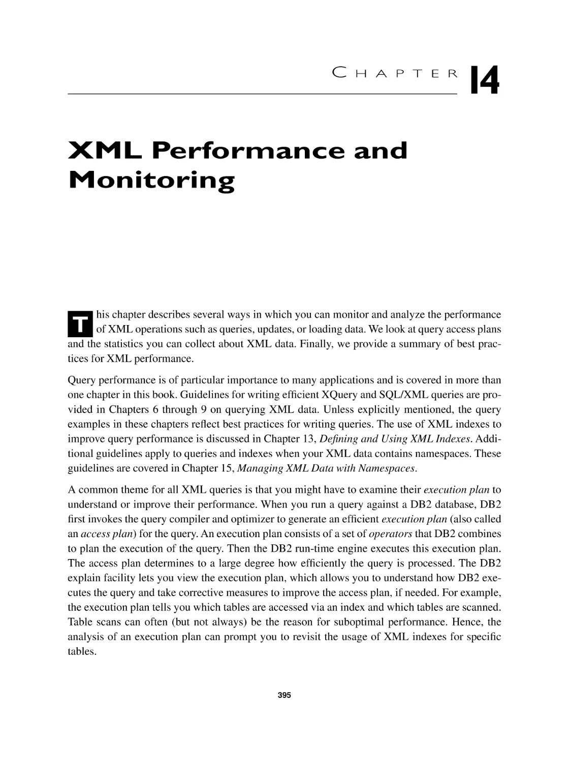 Chapter 14 XML Performance and Monitoring