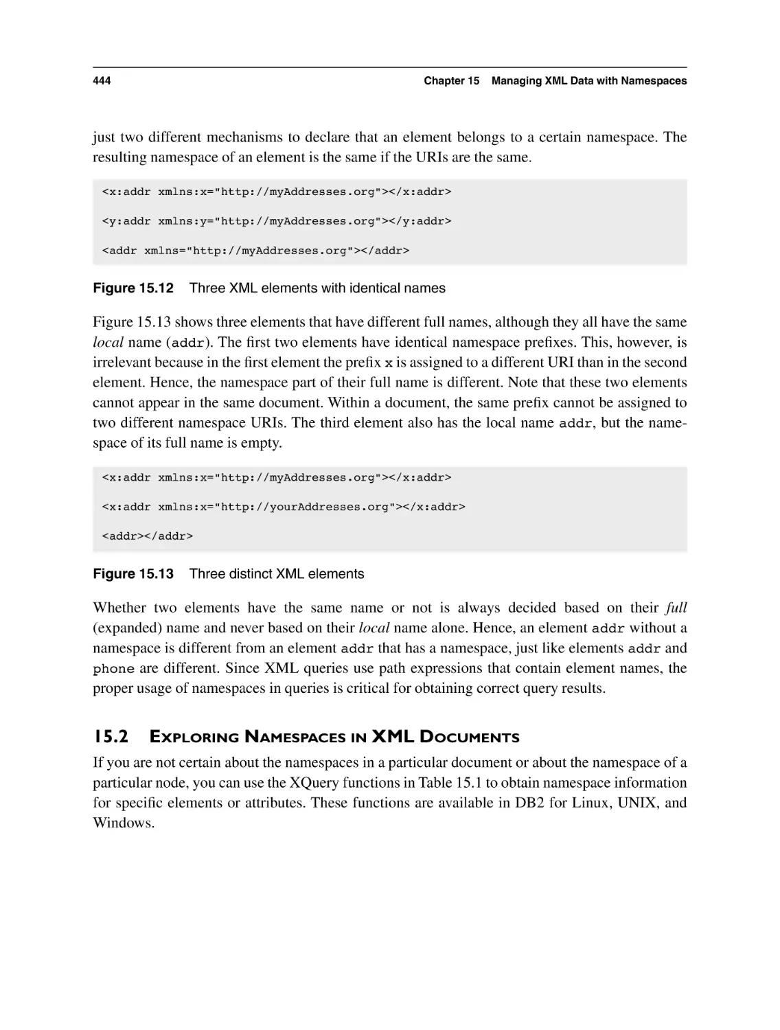 15.2 Exploring Namespaces in XML Documents