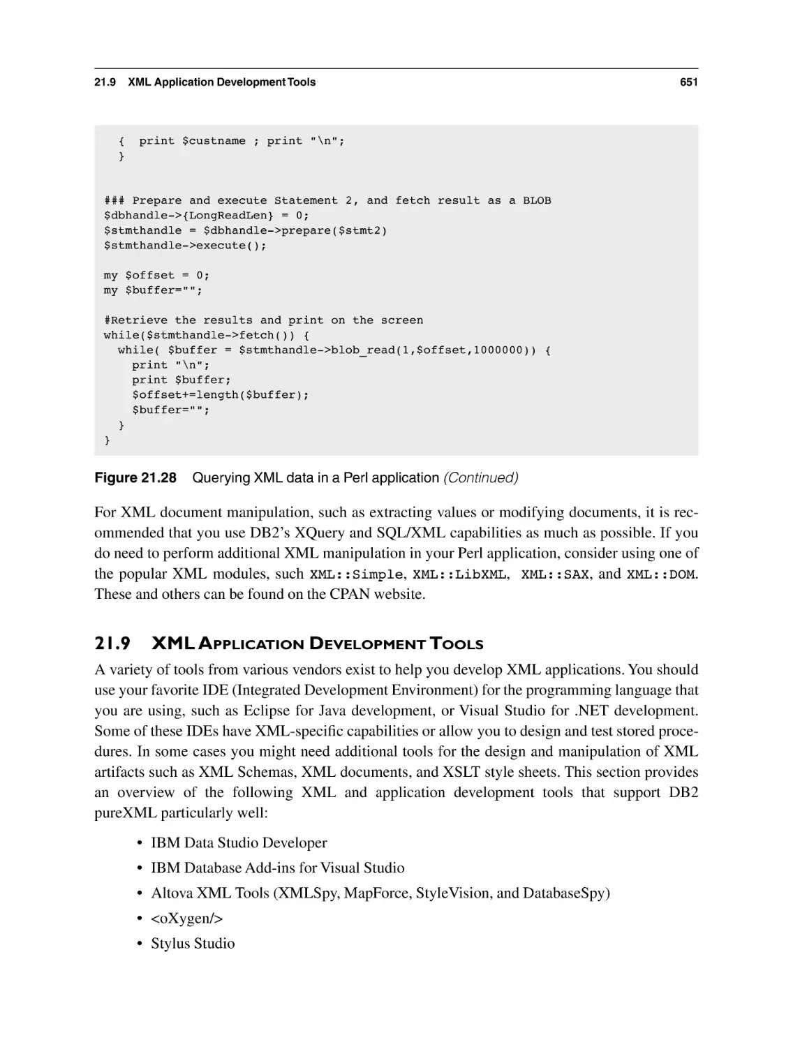 21.9 XML Application Development Tools
