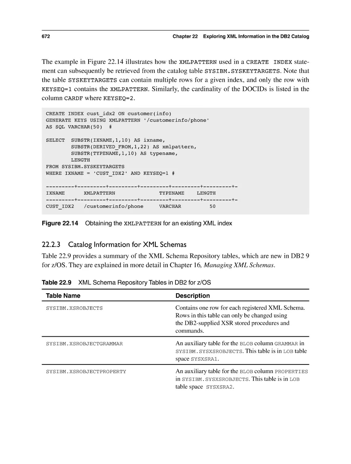 22.2.3 Catalog Information for XML Schemas