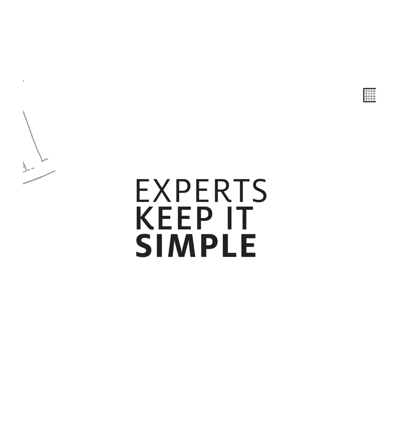 Experts Keep it Simple