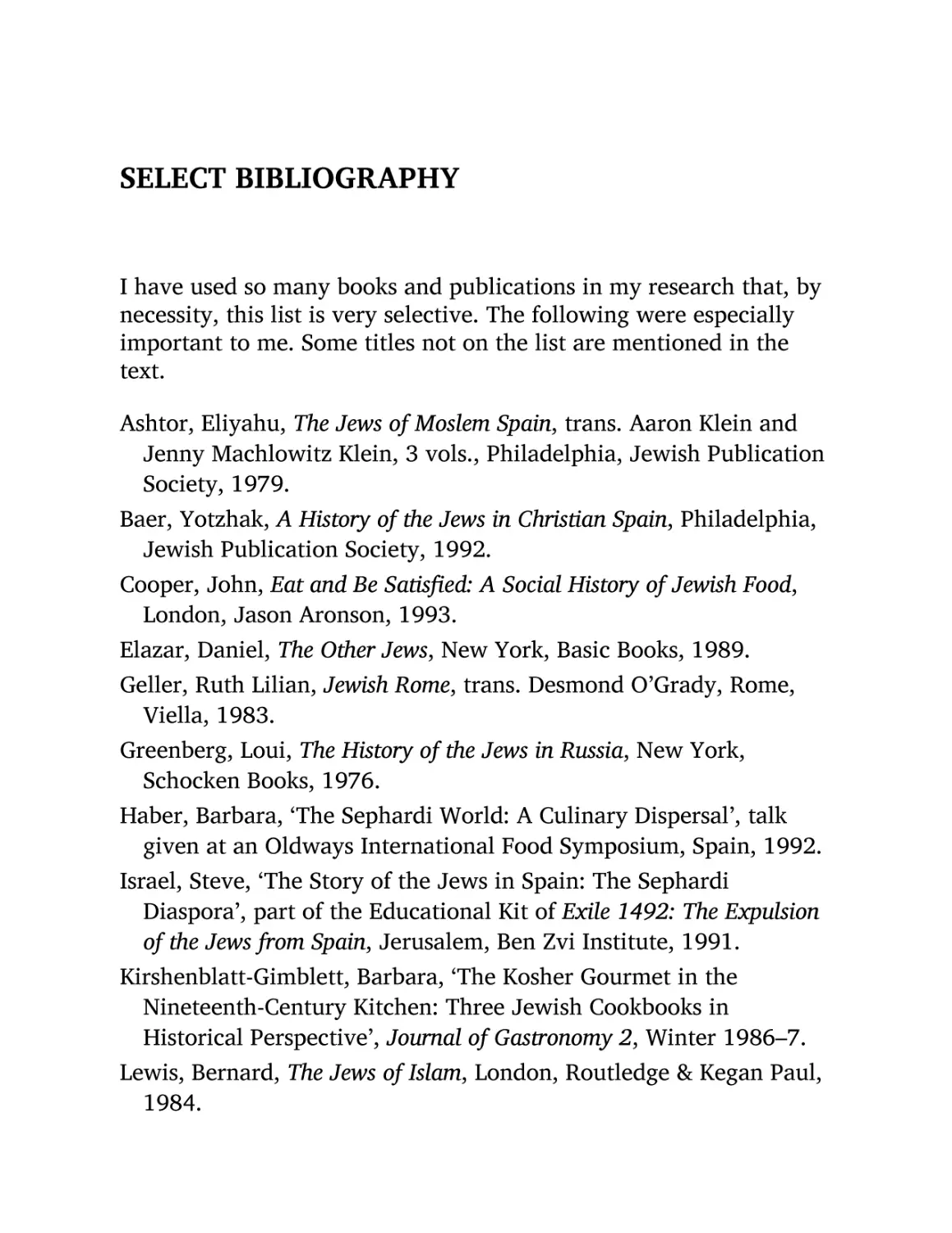 SELECT BIBLIOGRAPHY