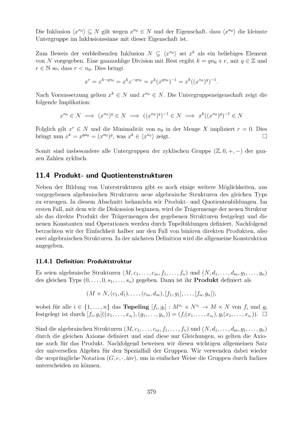 11.4 Produkt- und Quotientenstrukturen
11.4.1 Definition