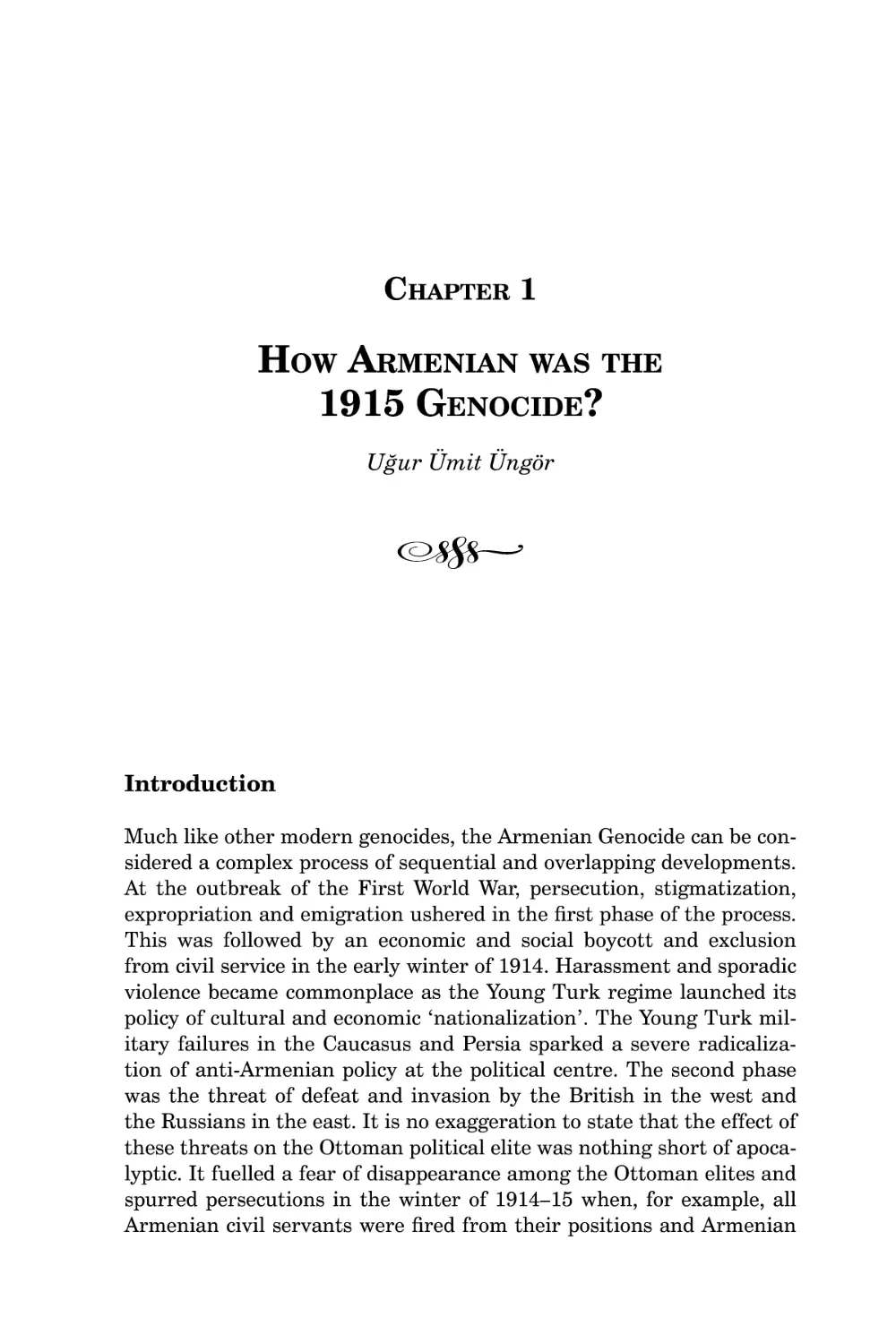 Chapter 1 How Armenian was the 1915 Genocide?