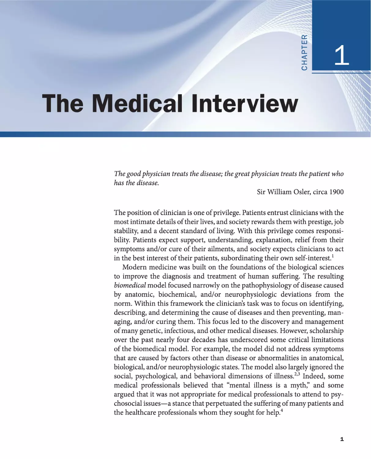 Chapter 1 The Medical Interview