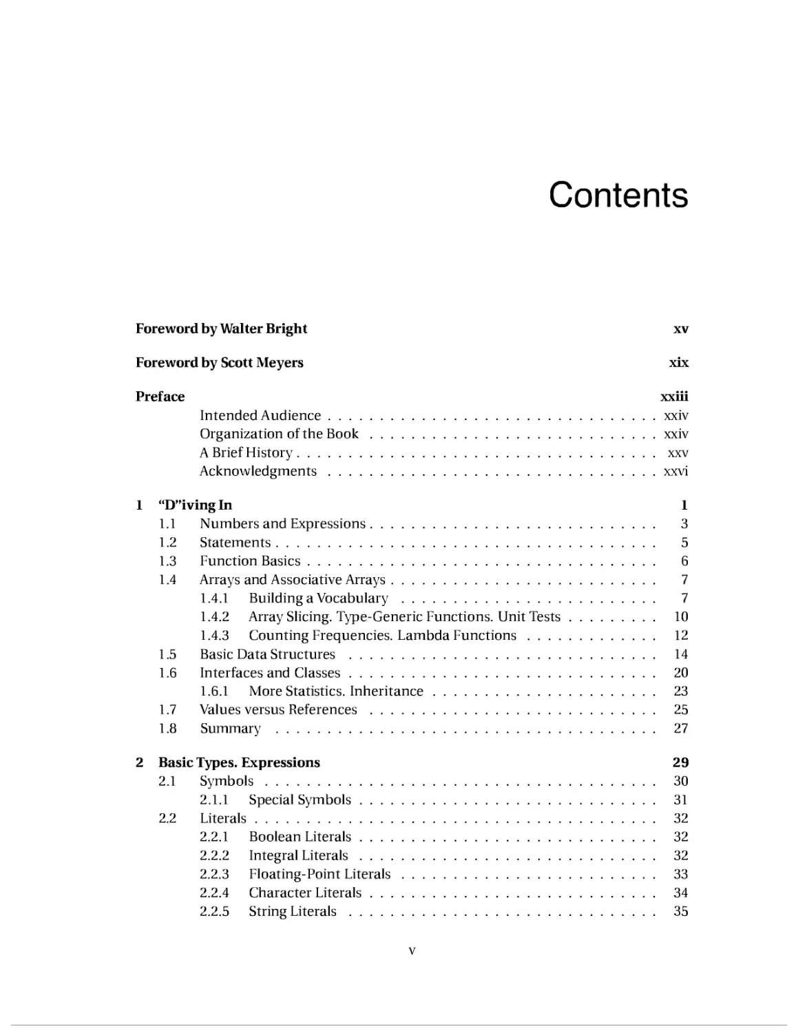 Table of Contents