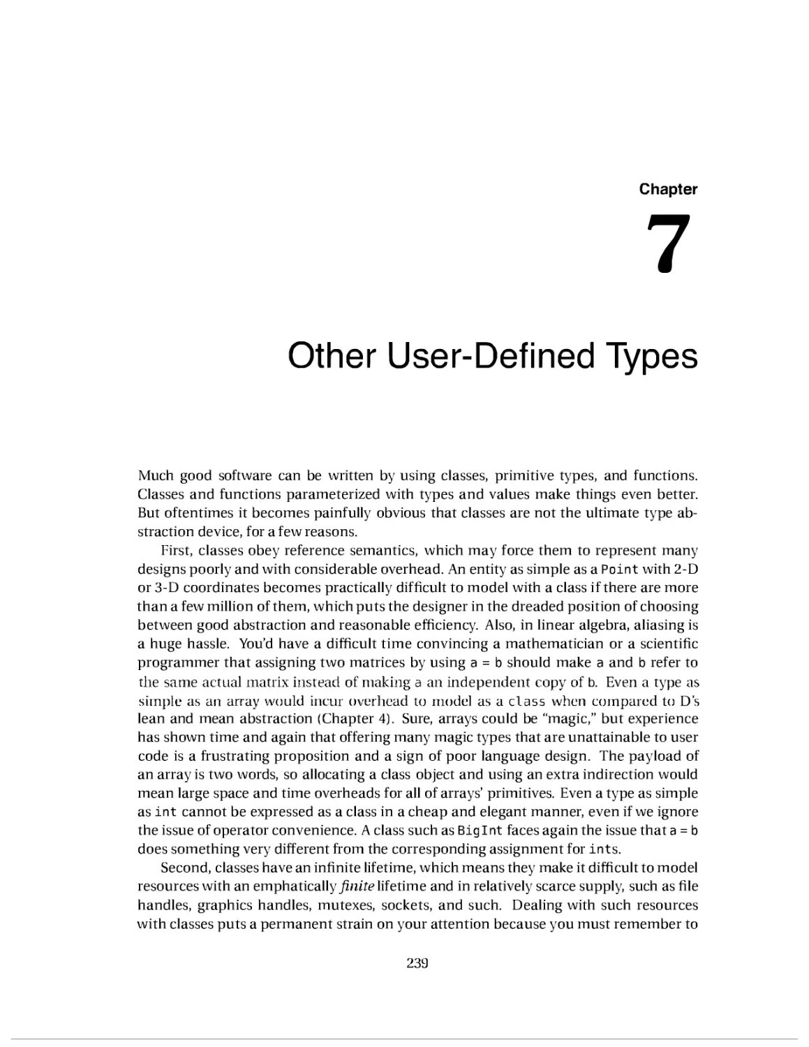7. Other User-Defined Types