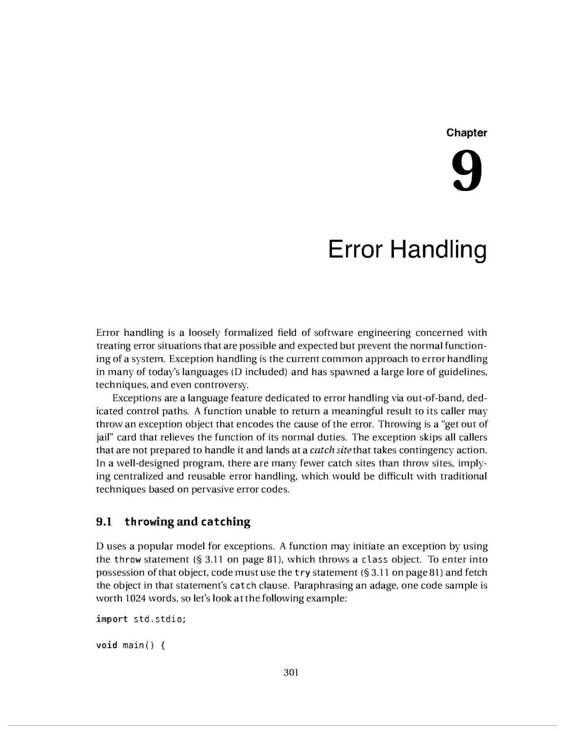 9. Error Handling