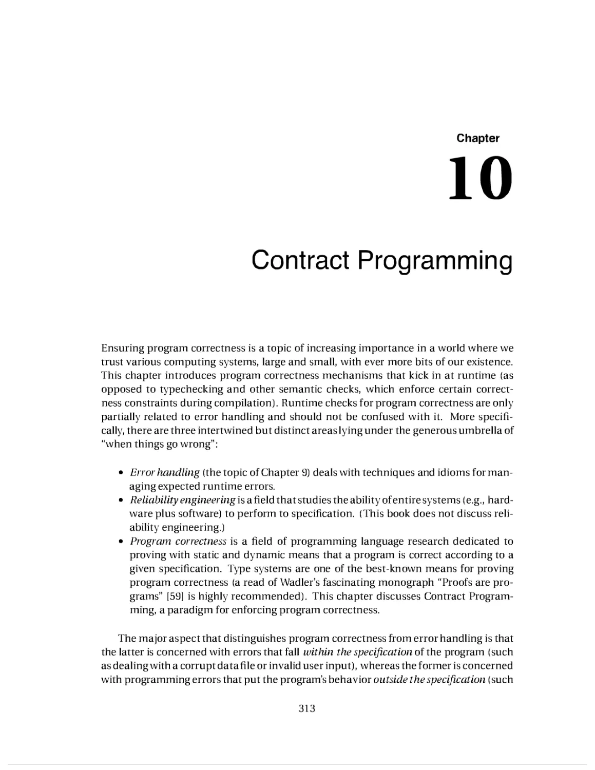 10. Contract Programming