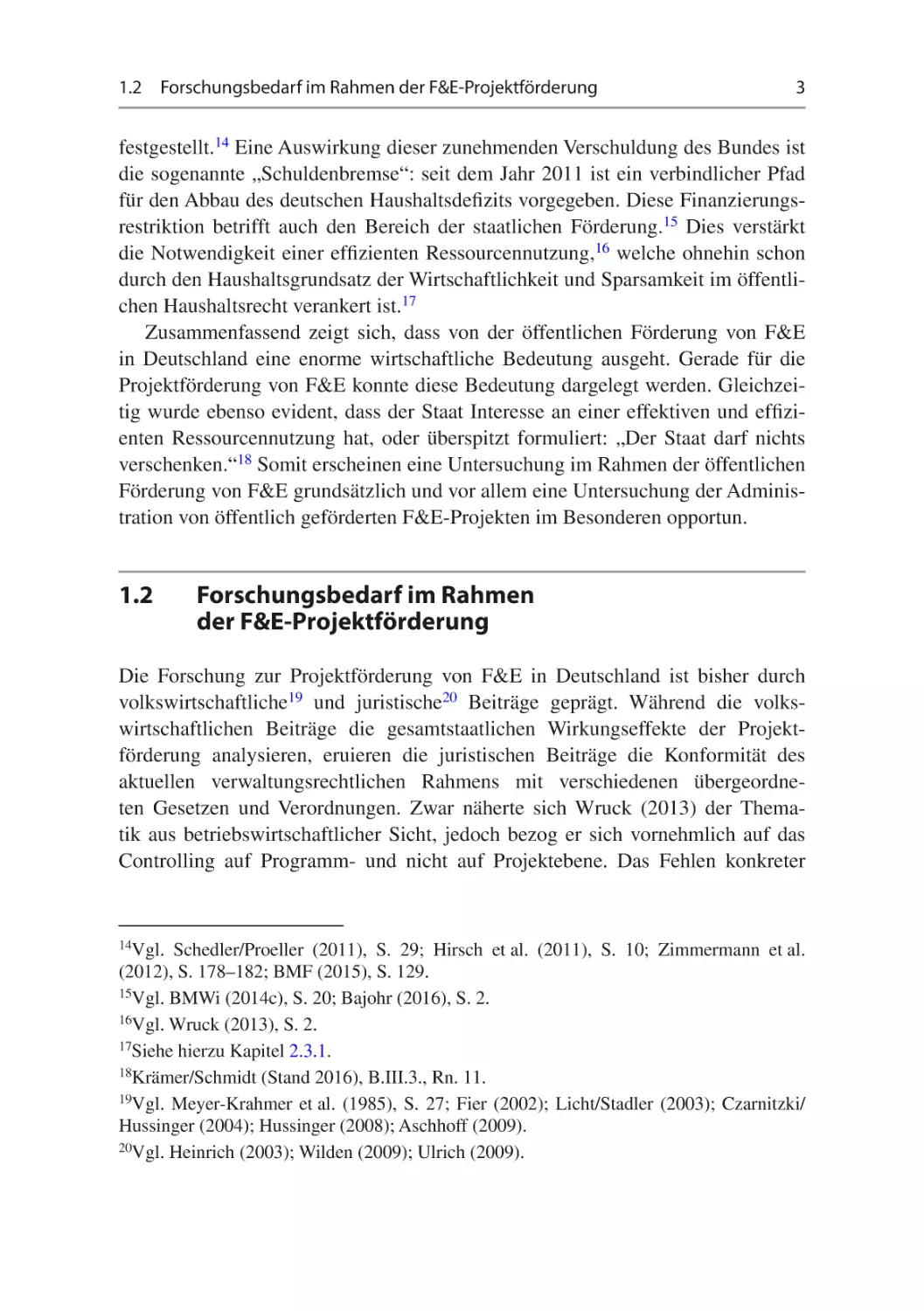 1.2	Forschungsbedarf im Rahmen der F&E-Projektförderung