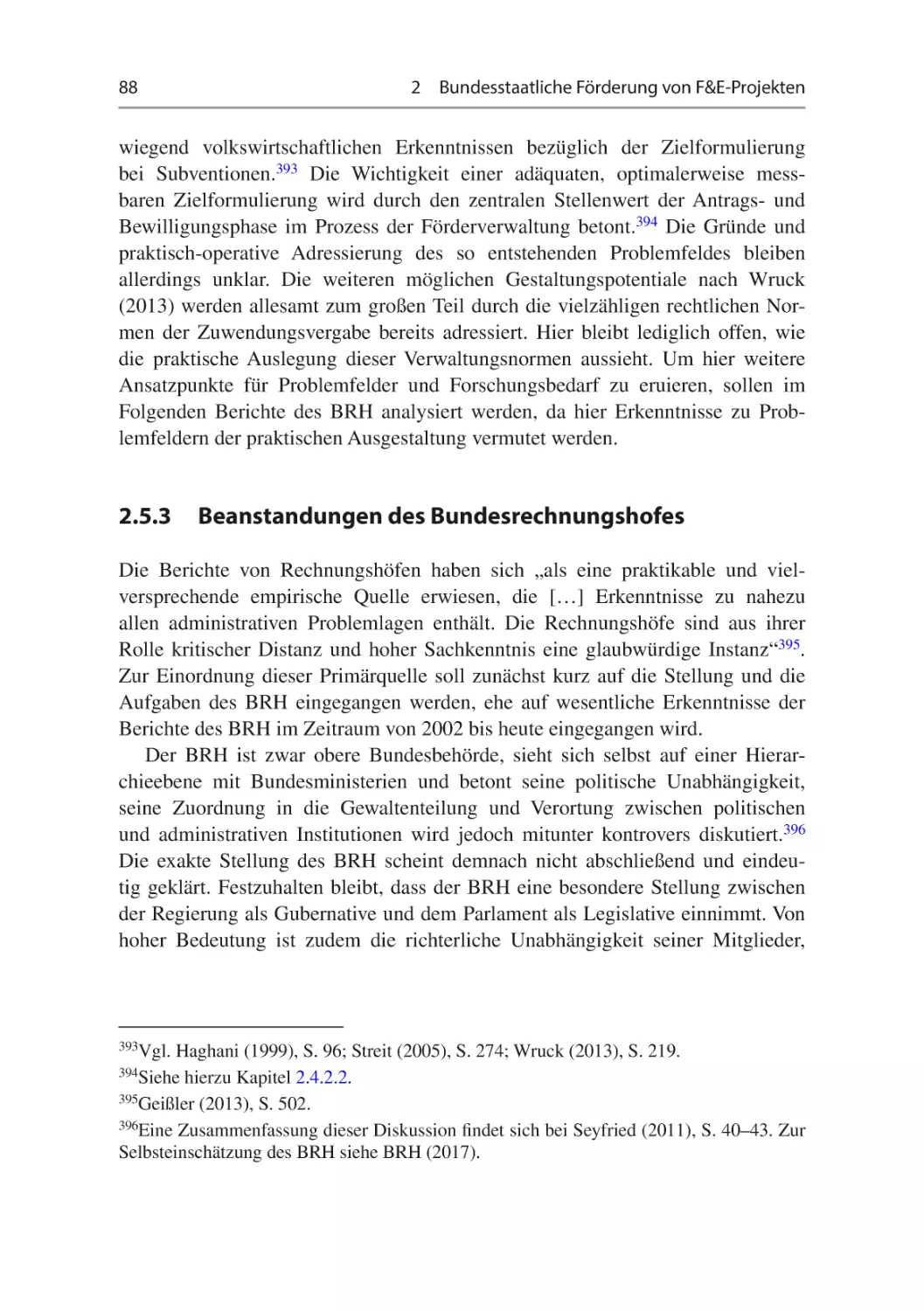 2.5.3	Beanstandungen des Bundesrechnungshofes