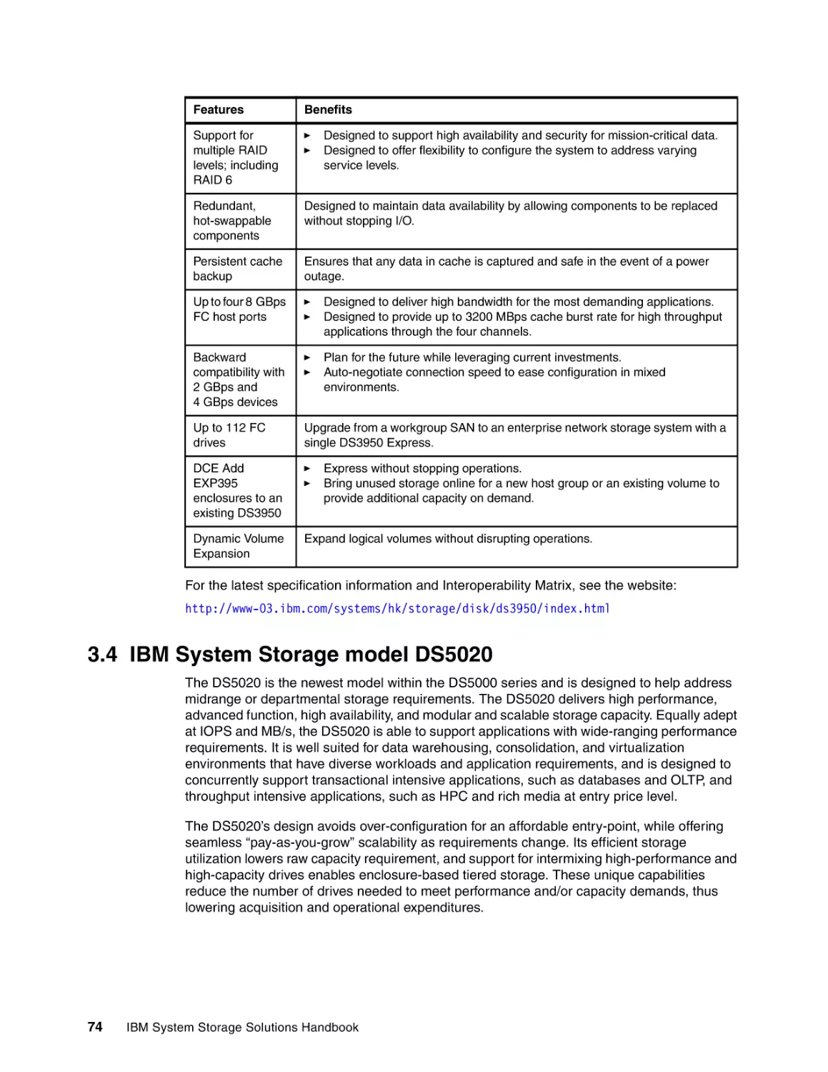 3.4 IBM System Storage model DS5020