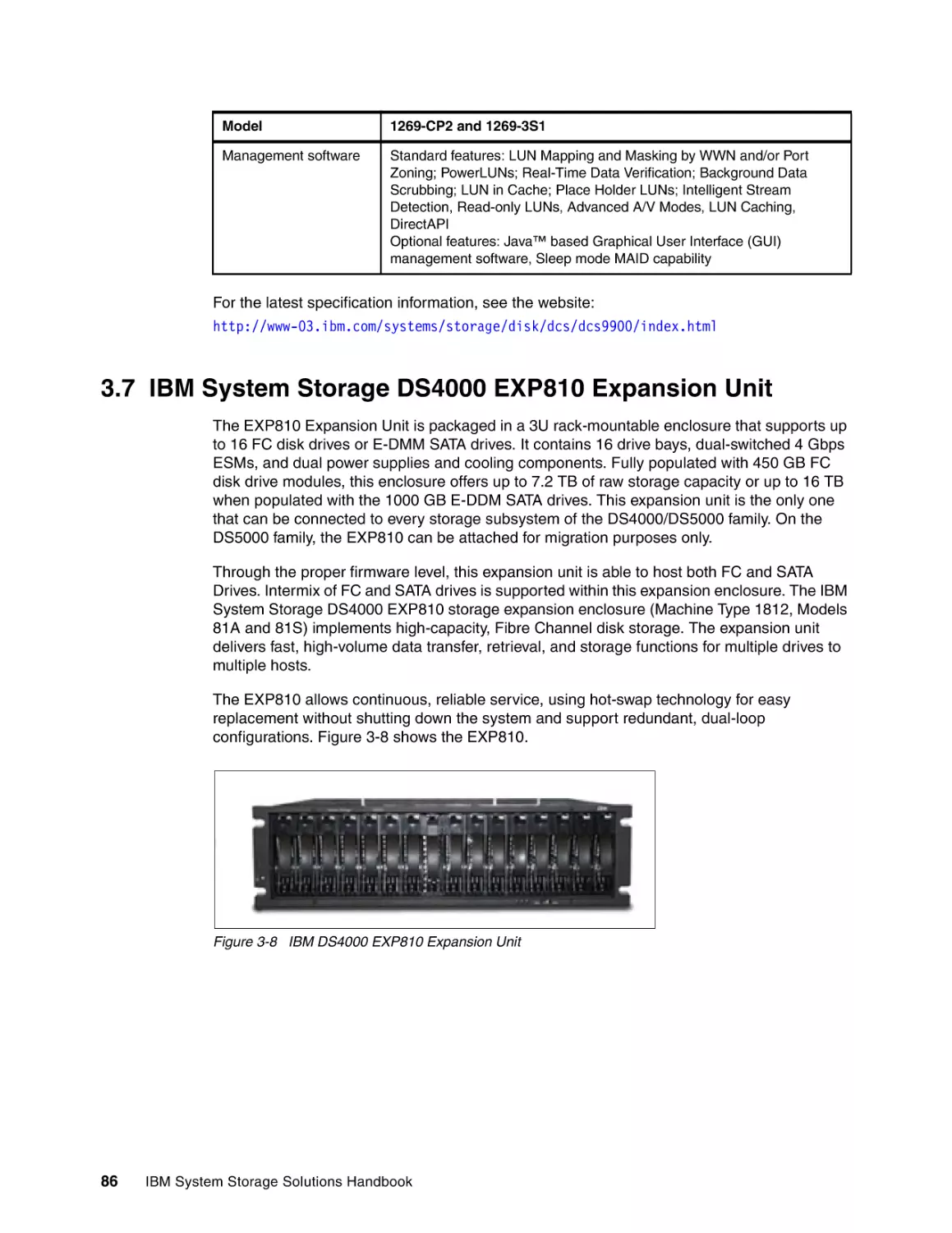 3.7 IBM System Storage DS4000 EXP810 Expansion Unit