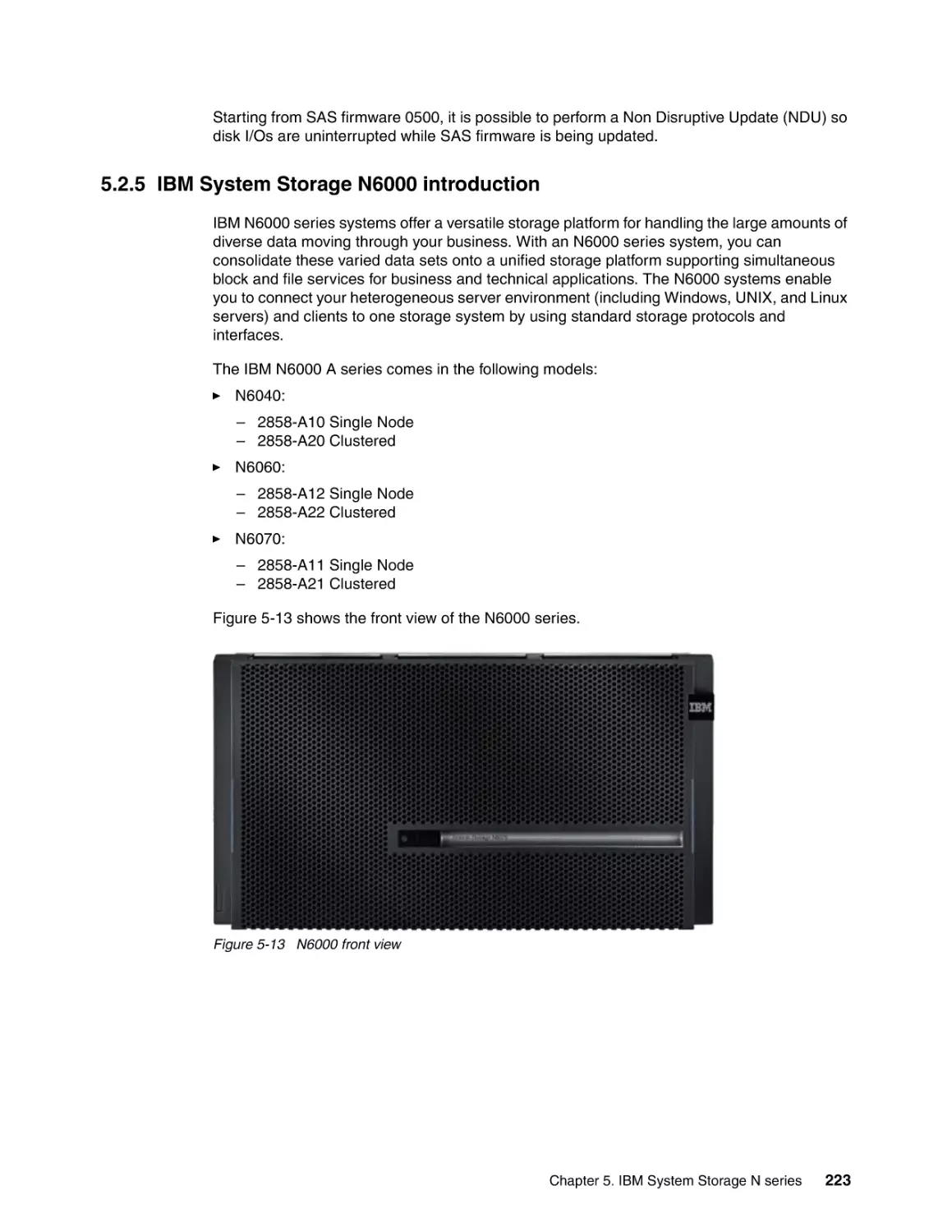 5.2.5 IBM System Storage N6000 introduction