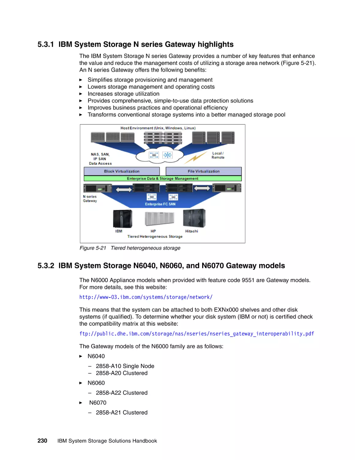 5.3.1 IBM System Storage N series Gateway highlights
5.3.2 IBM System Storage N6040, N6060, and N6070 Gateway models