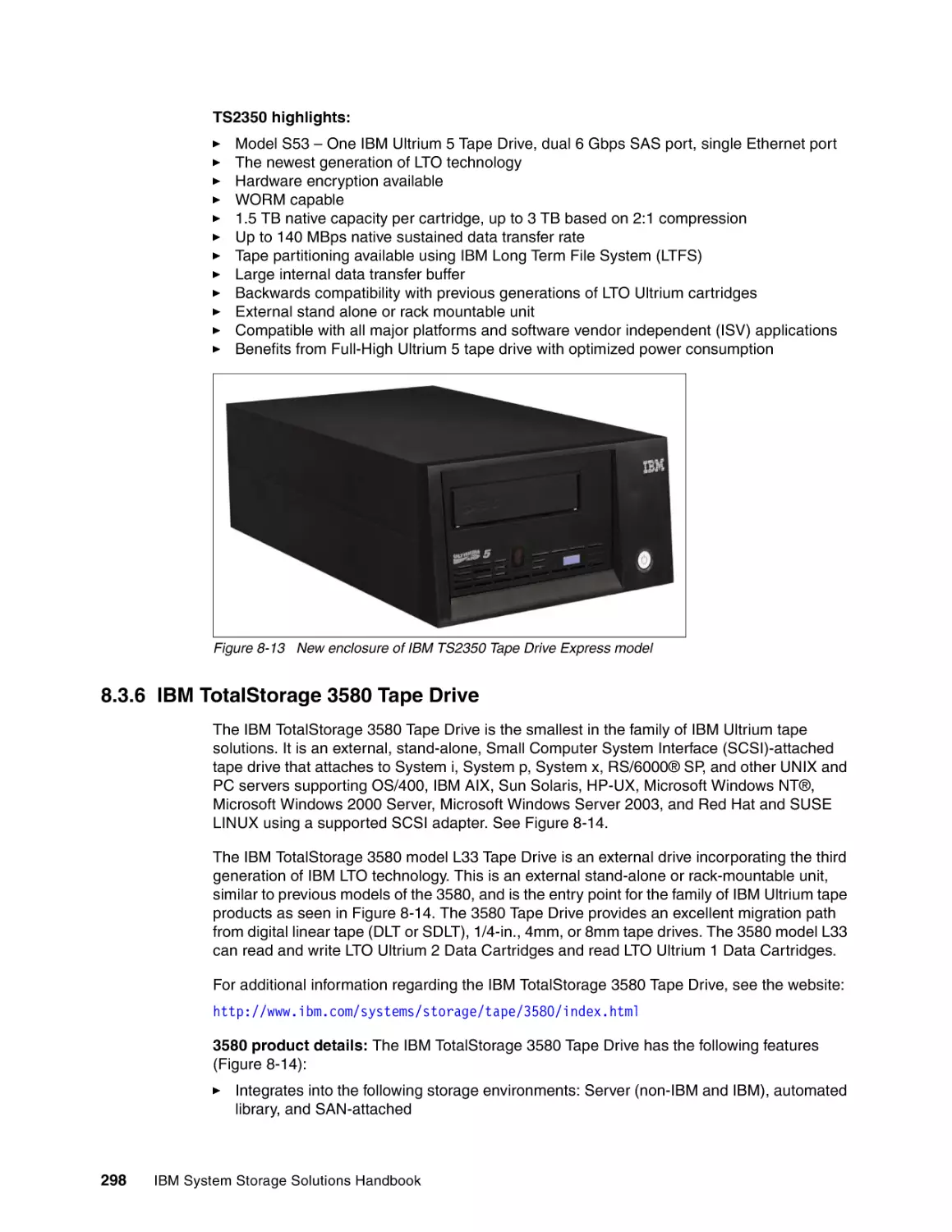 8.3.6 IBM TotalStorage 3580 Tape Drive