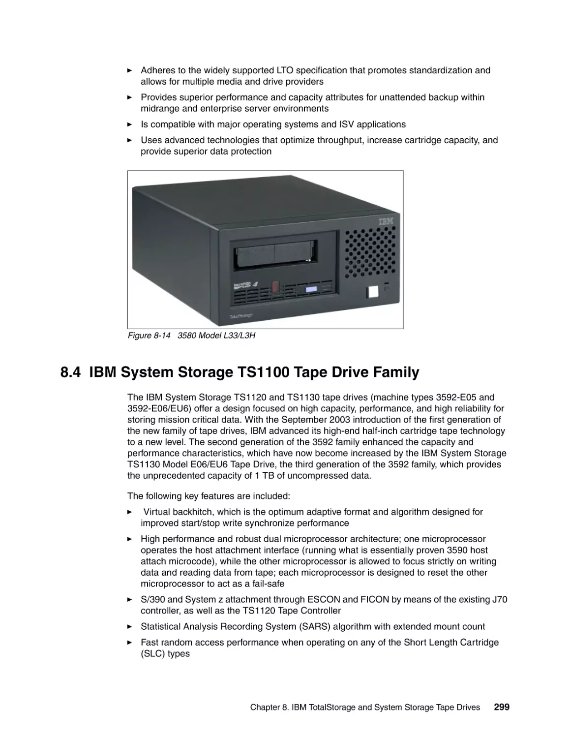 8.4 IBM System Storage TS1100 Tape Drive Family