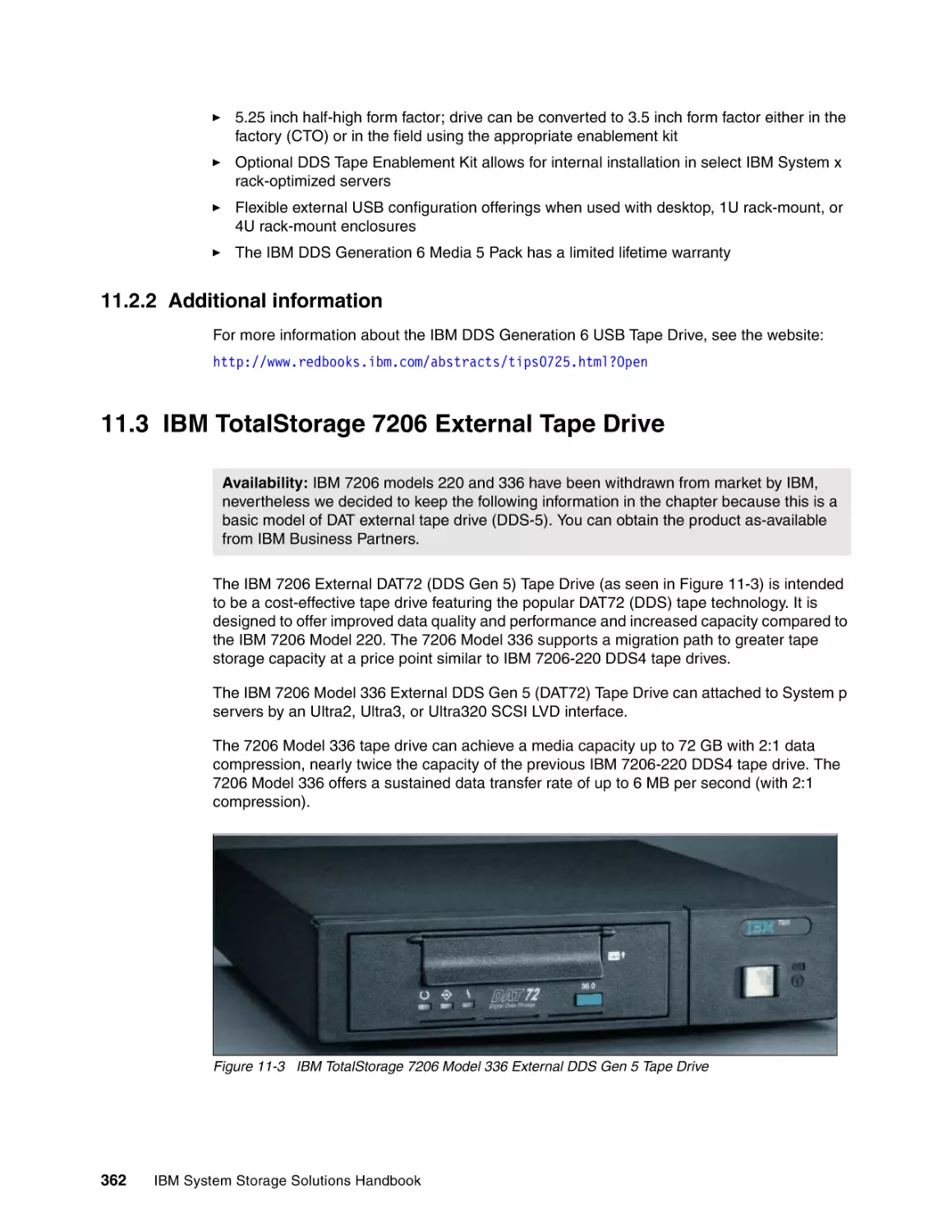 11.2.2 Additional information
11.3 IBM TotalStorage 7206 External Tape Drive