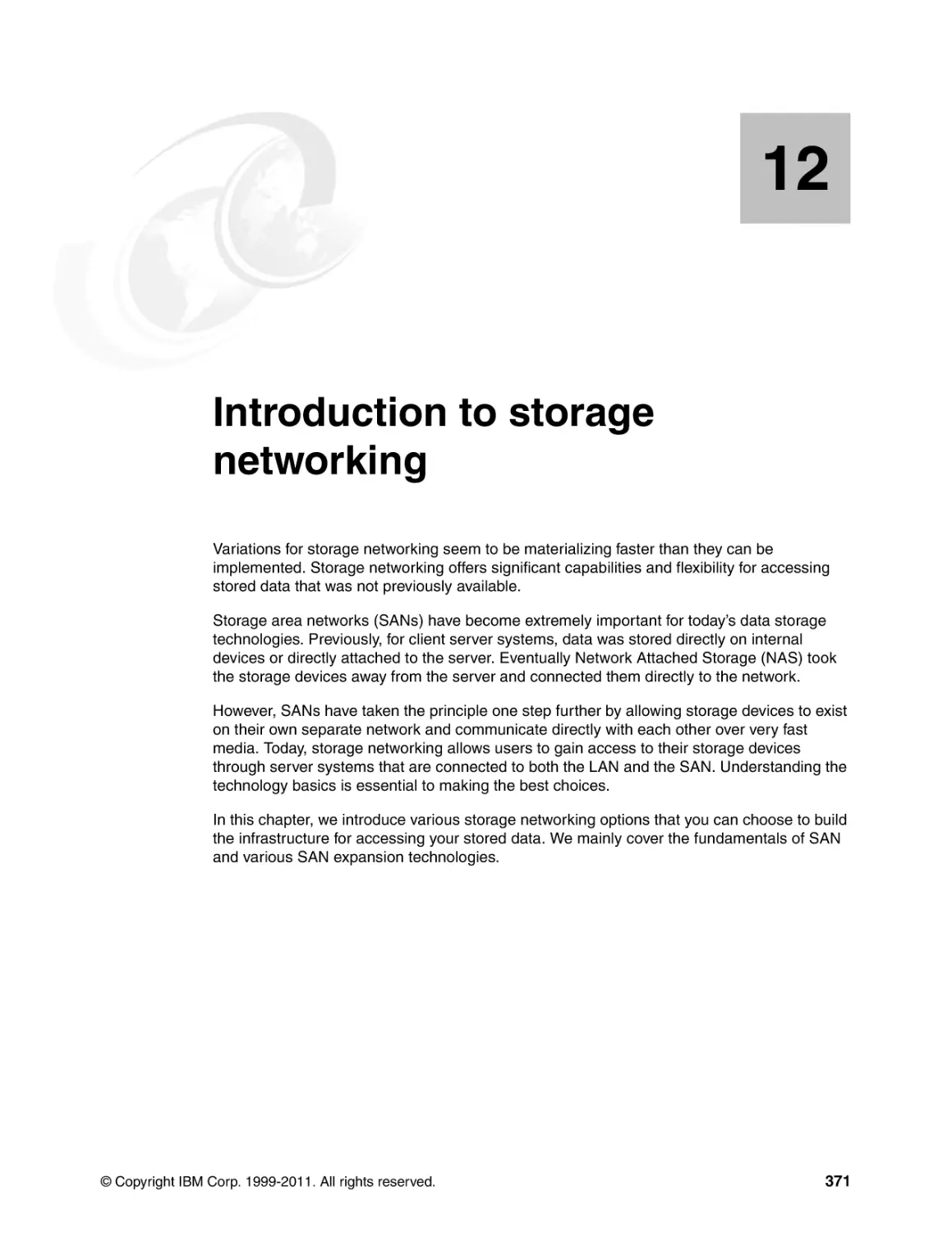 Chapter 12. Introduction to storage networking
