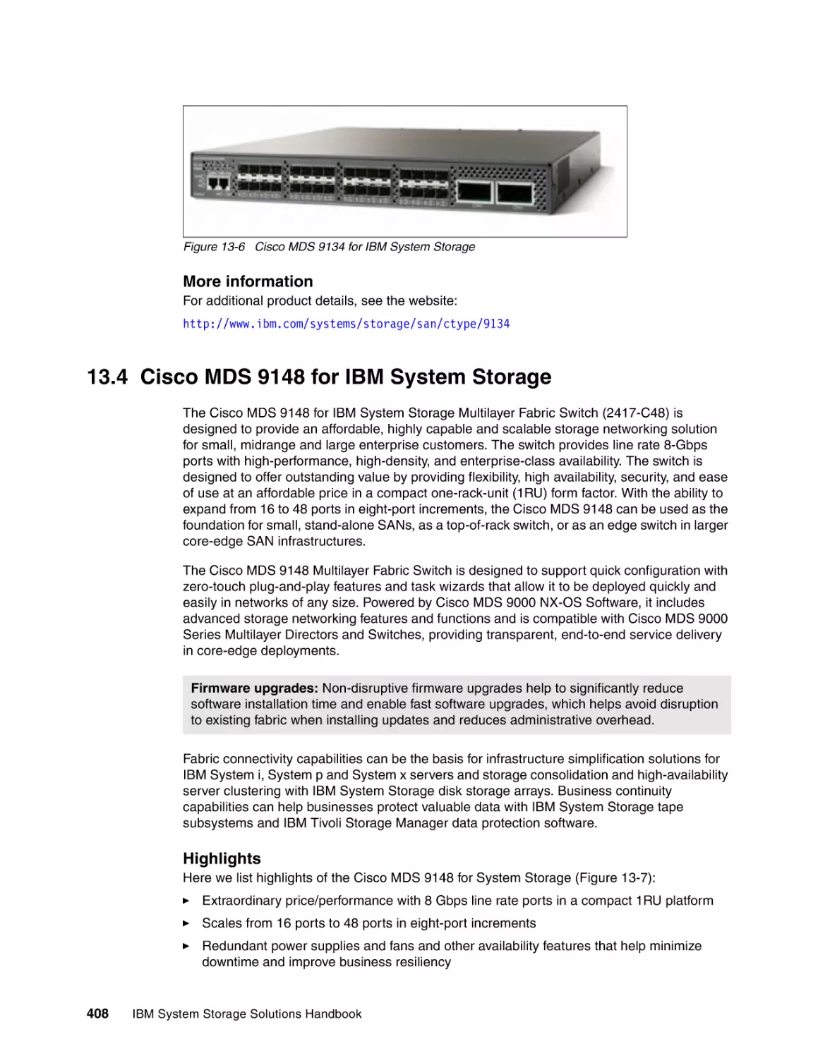 13.4 Cisco MDS 9148 for IBM System Storage