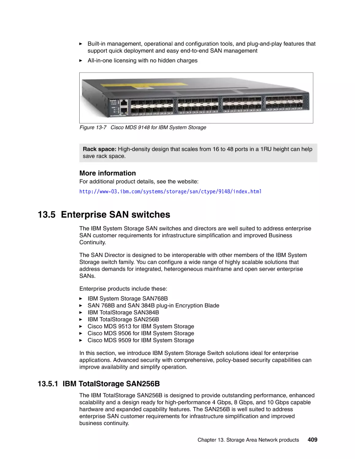 13.5 Enterprise SAN switches
13.5.1 IBM TotalStorage SAN256B