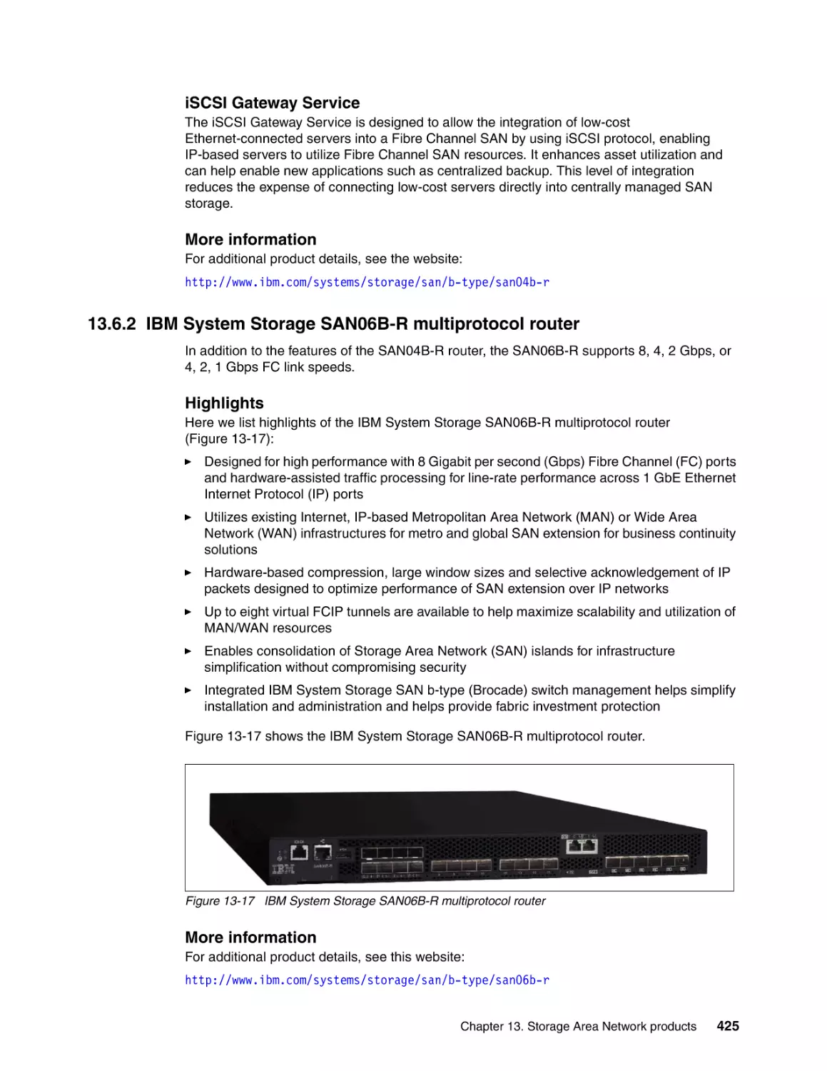 13.6.2 IBM System Storage SAN06B-R multiprotocol router