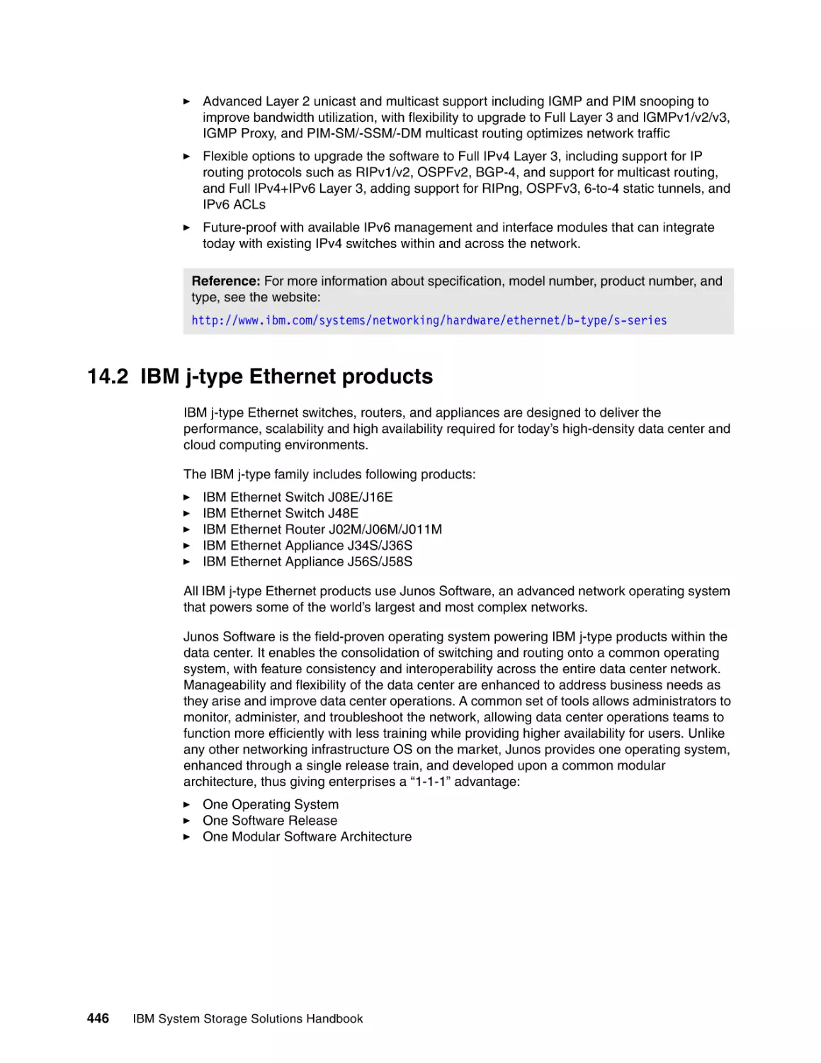 14.2 IBM j-type Ethernet products