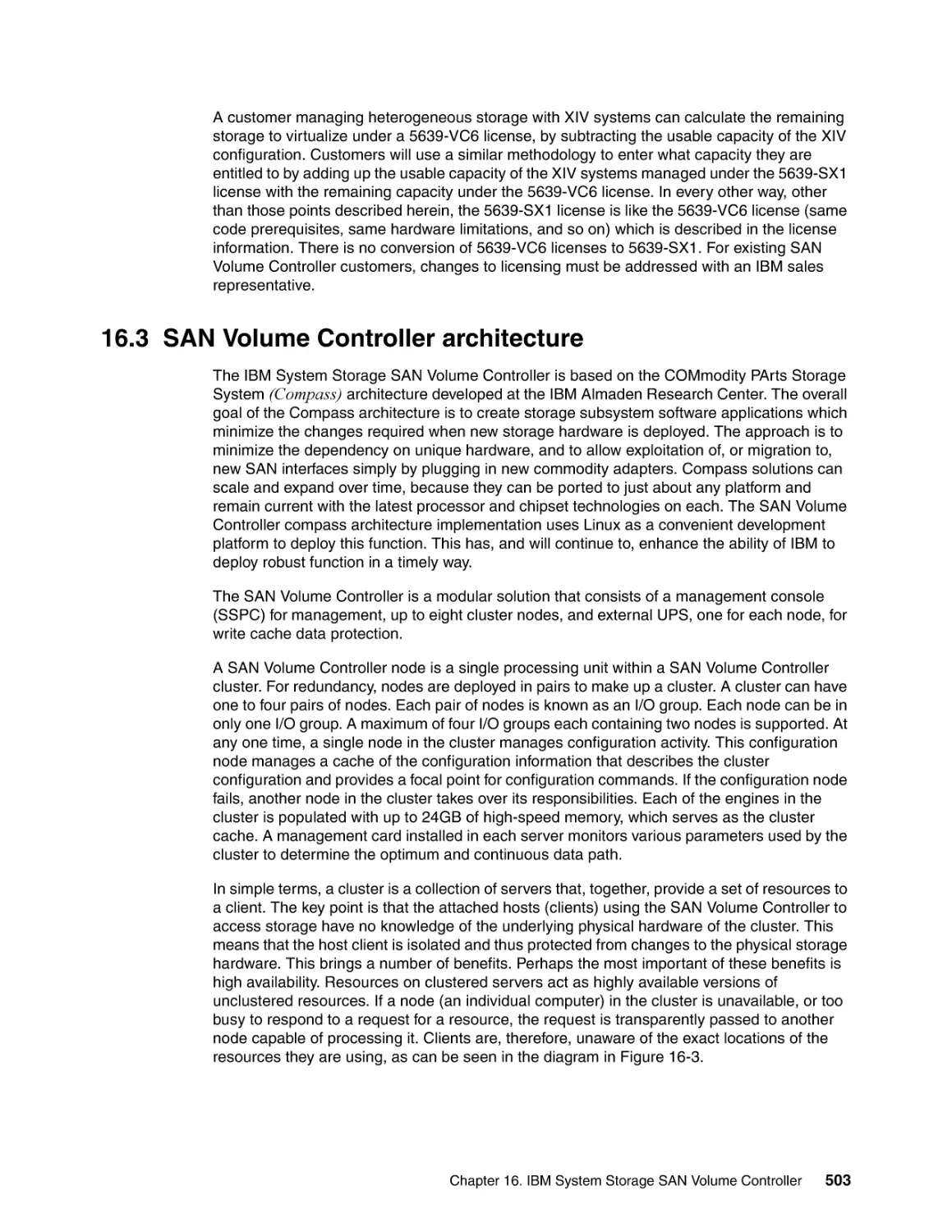 16.3 SAN Volume Controller architecture