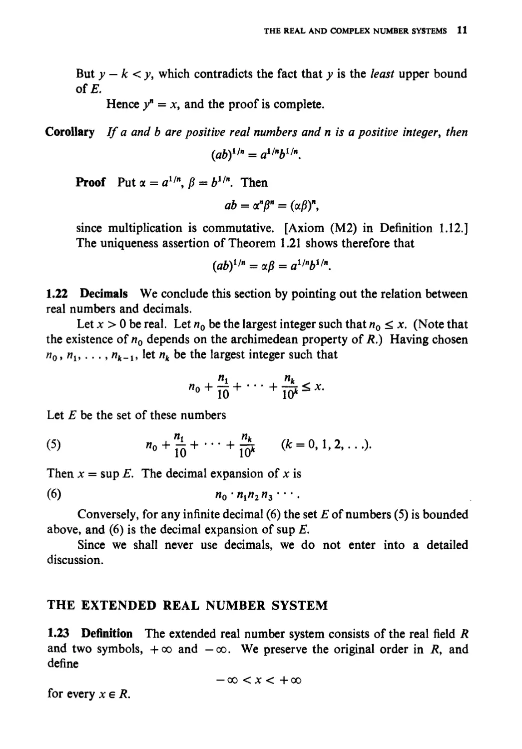 The Extended Real Number System