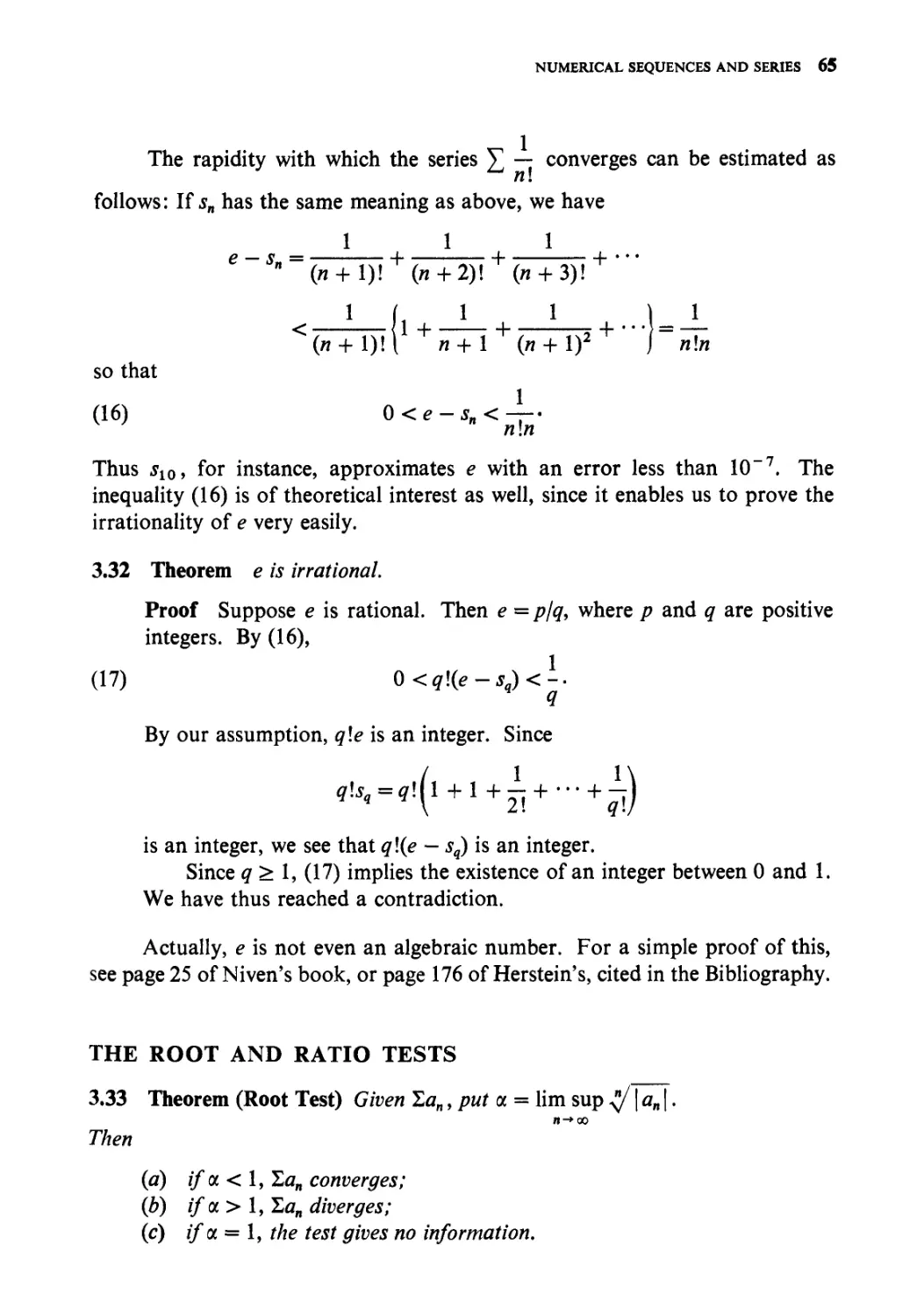 The root and ratio tests