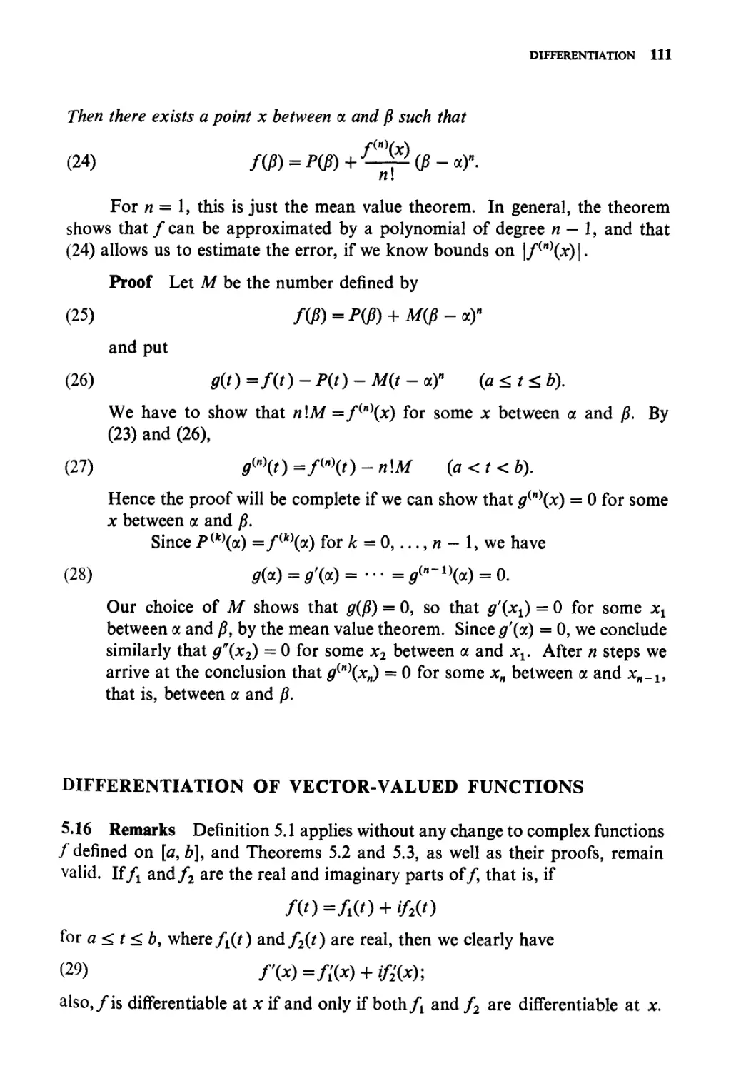 Differentiation of vector-valued functions