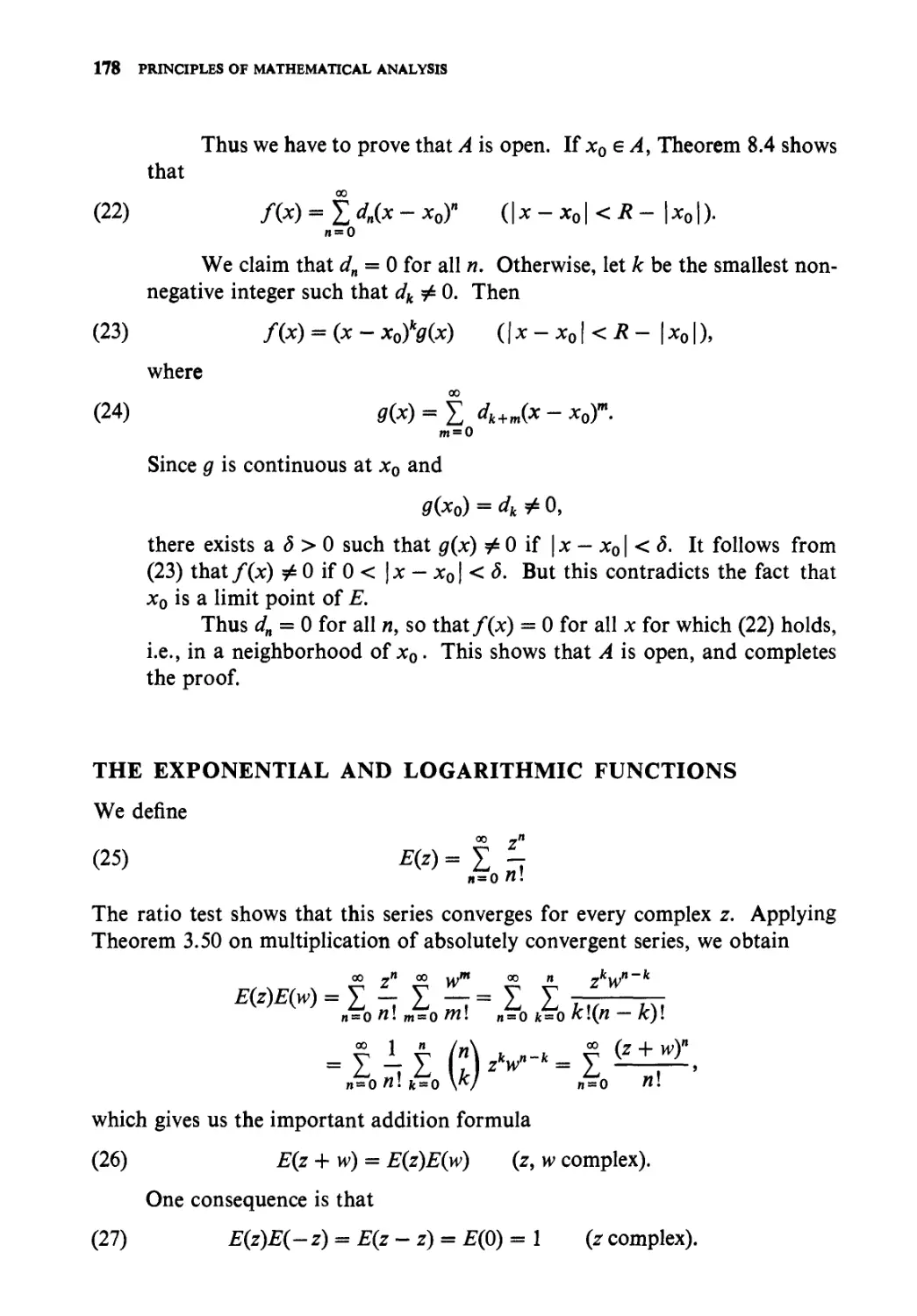 The exponential and logarithmic functions