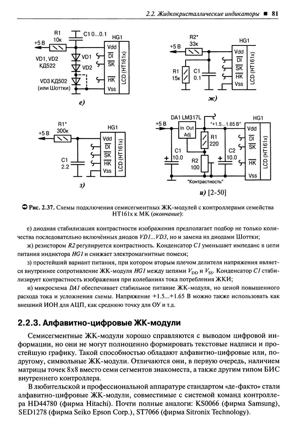 2.2.3. Алфавитно-цифровые ЖК-модули