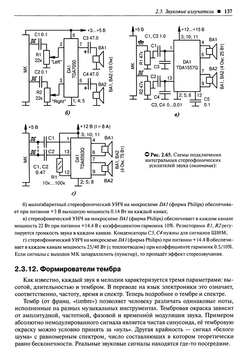 2.3.12. Формирователи тембра