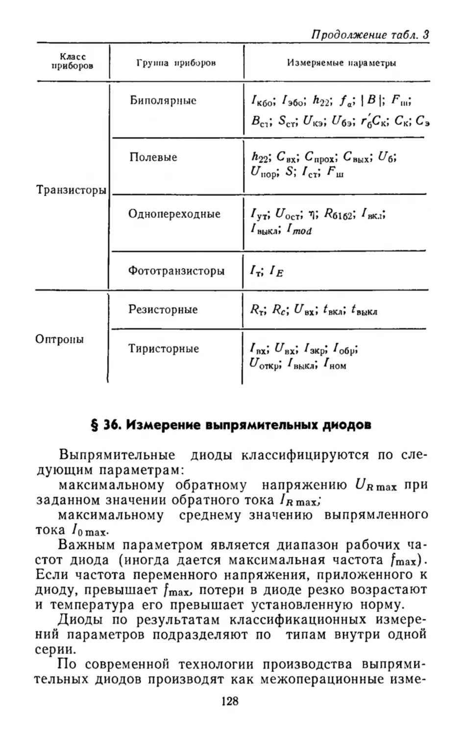 Измерение выпрямительных диодов