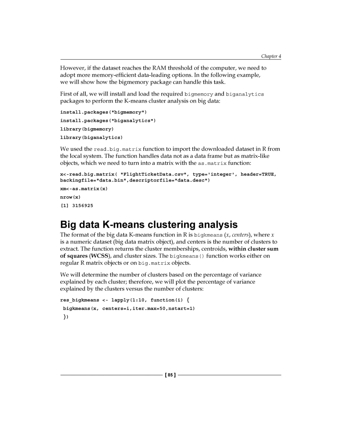 Big data K-means clustering analysis