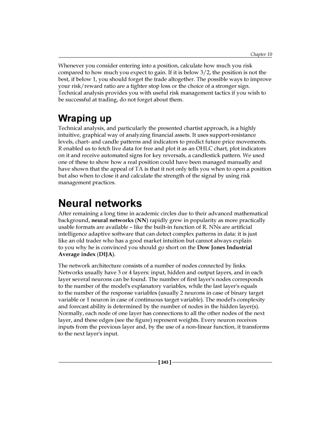 Wrap up
Neural networks